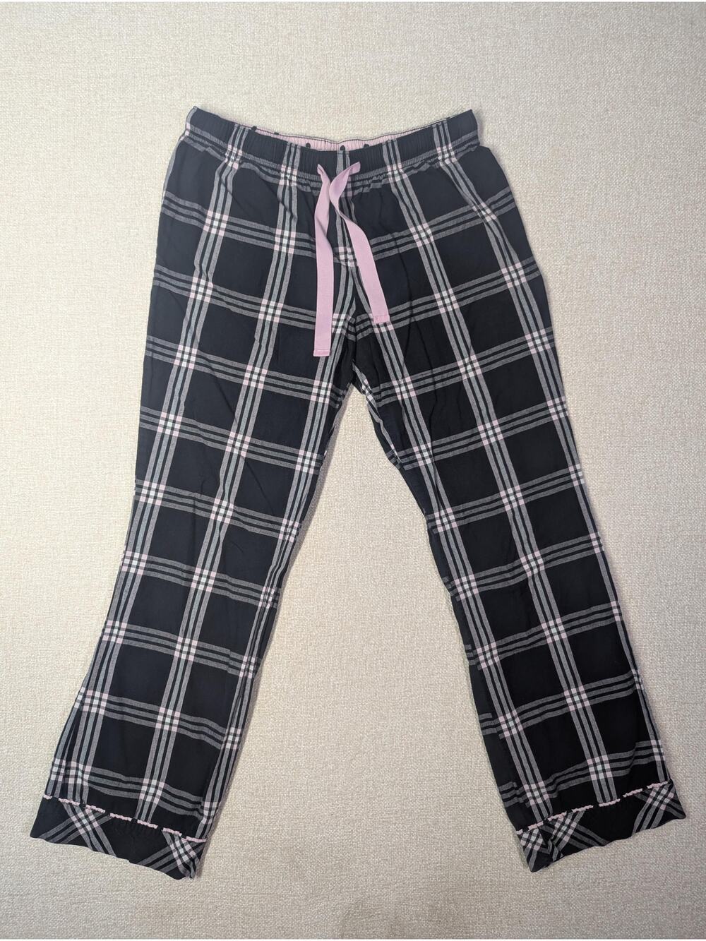 Cozy Black & Pink Plaid Sleep Pants